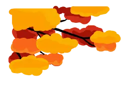 Autumn Clouds - red - Transparent Layer PNG