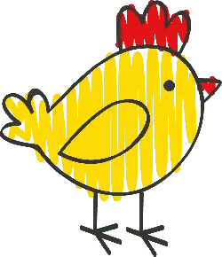 Yellow Chicken - simple - No Watermark PNG