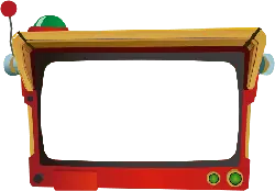 Retro TV - green buttons - PNG
