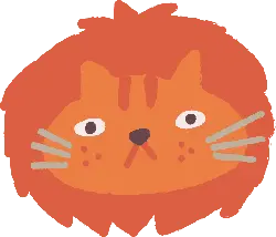 Lion Cat - cute - High Resolution PNG