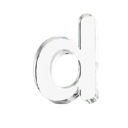 Letter d - black background - Transparent Background PNG