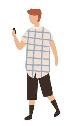 Man in Plaid Shirt - person - High Resolution PNG