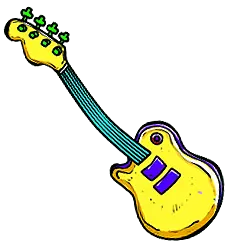 Yellow Electric Guitar - music - Transparent Background PNG