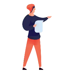 Person in Red Pants - person - Transparent Background PNG