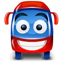 Little Blue Car - red - Free Download PNG