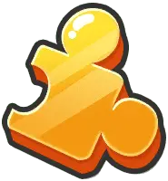 Yellow Puzzle Piece - game element - Transparent Background PNG