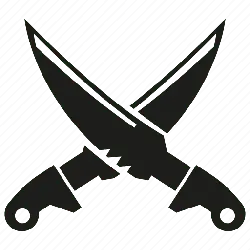 Crossed Scimitars - logo - Transparent Background PNG