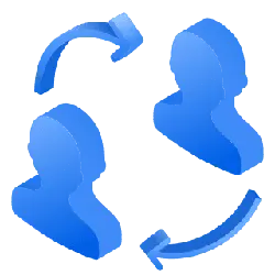 Blue Circular Arrows - blue - High Resolution PNG