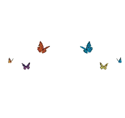 Colored Butterflies - art - Free PNG