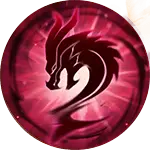 Fire Dragon Badge - symbol - Transparent Layer PNG
