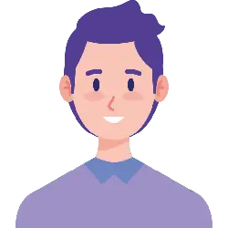 Cartoon Character with Smile - purple hair - Free PNG
