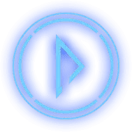 Blue Arrow Logo - glowing - PNG