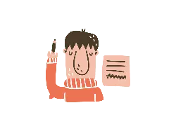 Cartoon Character in Red Clothing - painting - High Resolution PNG