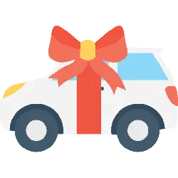 Car with Bow - gift - PNG Images