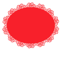 Red Lace Doily - red - Lossless PNG