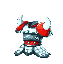 Horned Armor Warrior - red - No Background PNG