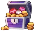Treasure Chest - purple - gems - PNG