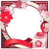 Pink Flower Frame - romantic - Transparent Layer PNG