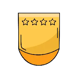 Star Shield - gold - Transparent Layer PNG