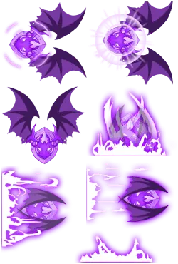 Purple Demon Bat - magic - PNG Images