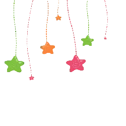Colorful Stars - pentagram - colorful - Transparent Background PNG