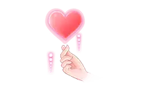 Heart Balloon - hand - Transparent Layer PNG