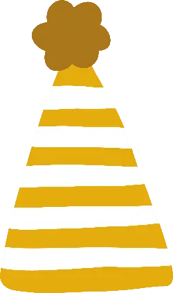 Striped Party Hat - party - PNG