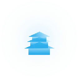 Blue Pagoda - simple - Lossless PNG