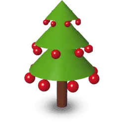 Christmas Tree - ball ornaments - High Resolution PNG