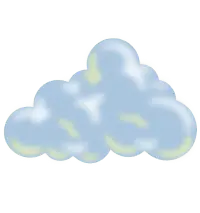 Cloud - Transparent Background PNG - blue