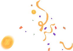 Streamers and Coins - party - No Watermark PNG