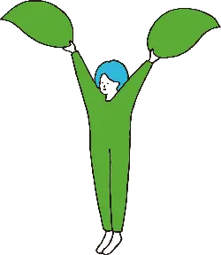 Green Leaf Person - leaf - Transparent Background PNG