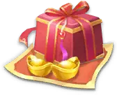 Gift Box and Yuan Bao - wealth - Transparent Layer PNG