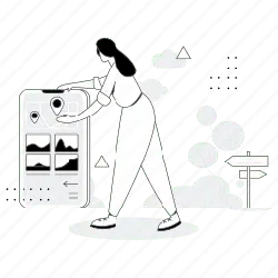 Person Looking at Phone - phone - PNG Images