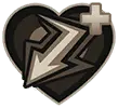 Lightning Heart Badge - lightning - Free PNG