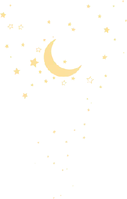 Crescent Moon and Stars - romantic - Free PNG