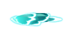 Glowing Water Drop - outline - Transparent Layer PNG