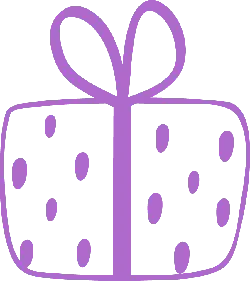 Gift Box - purple - High Resolution PNG