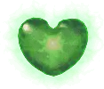 Green Heart Gem - heart shape - High Resolution PNG