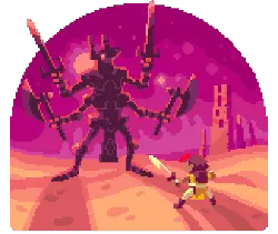 Pixel Battle Scene - pixel art - No Background PNG