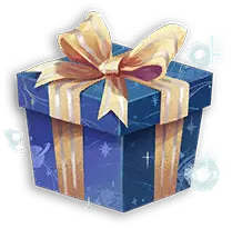 Blue Gift Box - shining - High Resolution PNG