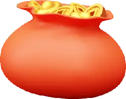 Bag of Gold Coins - Transparent Layer PNG