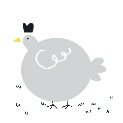 Fat Chicken with Hat - hat - PNG
