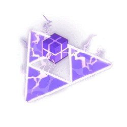 Purple Crystal Cube - lightning - No Watermark PNG