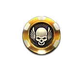 Skull Badge - Transparent Background PNG