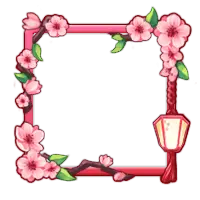 Pink Flower Frame Lantern - frame - High Resolution PNG