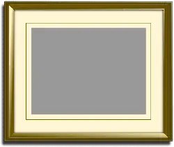 Gold Frame with Gray Rectangle - frame - PNG Images