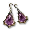 Amethyst Earrings - violet - Transparent Layer PNG
