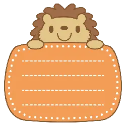 Cute Hedgehog - smile - PNG Images