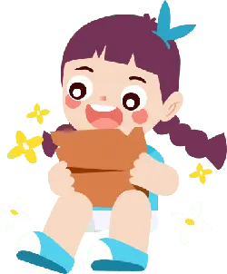 Happy Little Girl - Transparent Background PNG